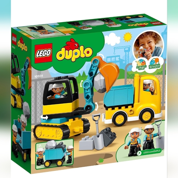 LEGO DUPLO Town Truck & Tracked Excavator Construction Vehicle 10931 Toy - Picture 6 of 9